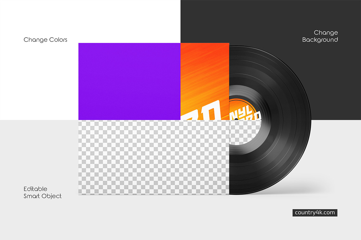 Vinyl Record Mockup Set Vinyl Record Mockup Set