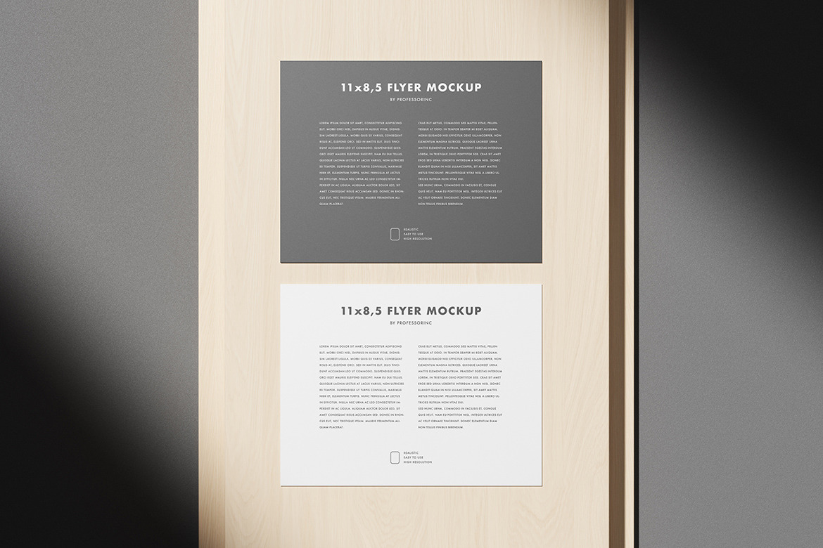 11x8.5 Flyer Mockup Set 11x8.5 Flyer Mockup Set