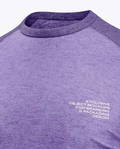 Heather T-Shirt Mockup - Half Side View Heather T-Shirt Mockup - Half Side View