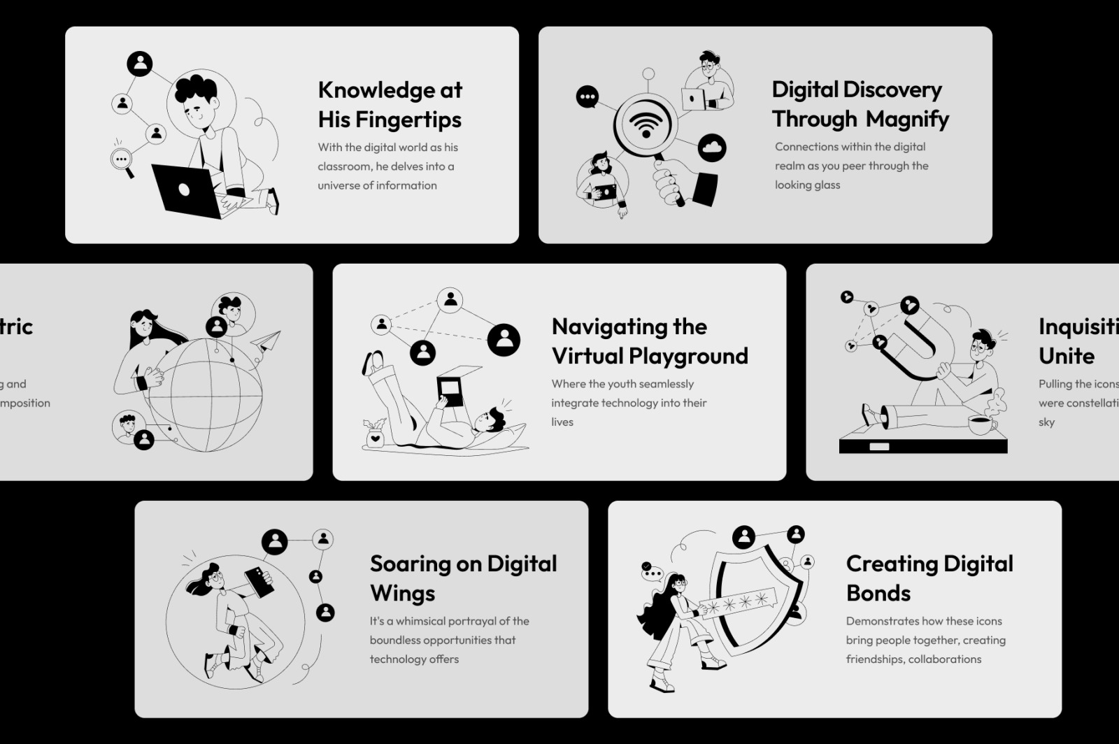 Social Network Illustration Set Social Network Illustration Set