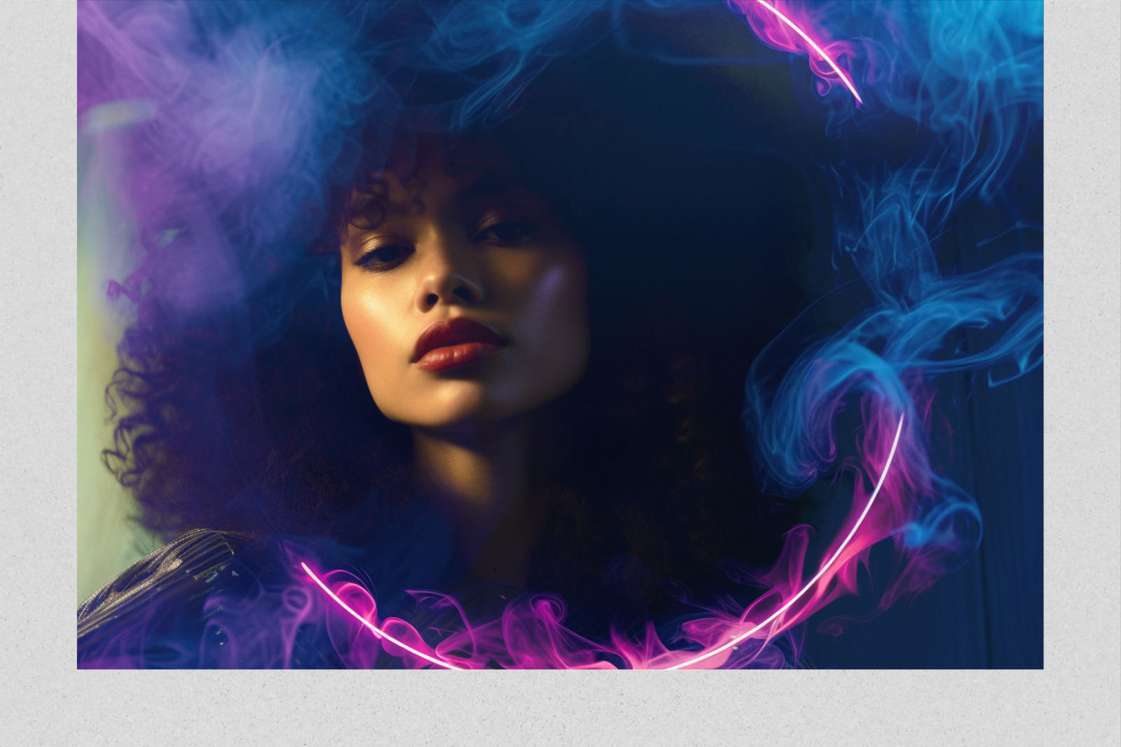 25 Neon Smoke Frames Effect Photo Overlays