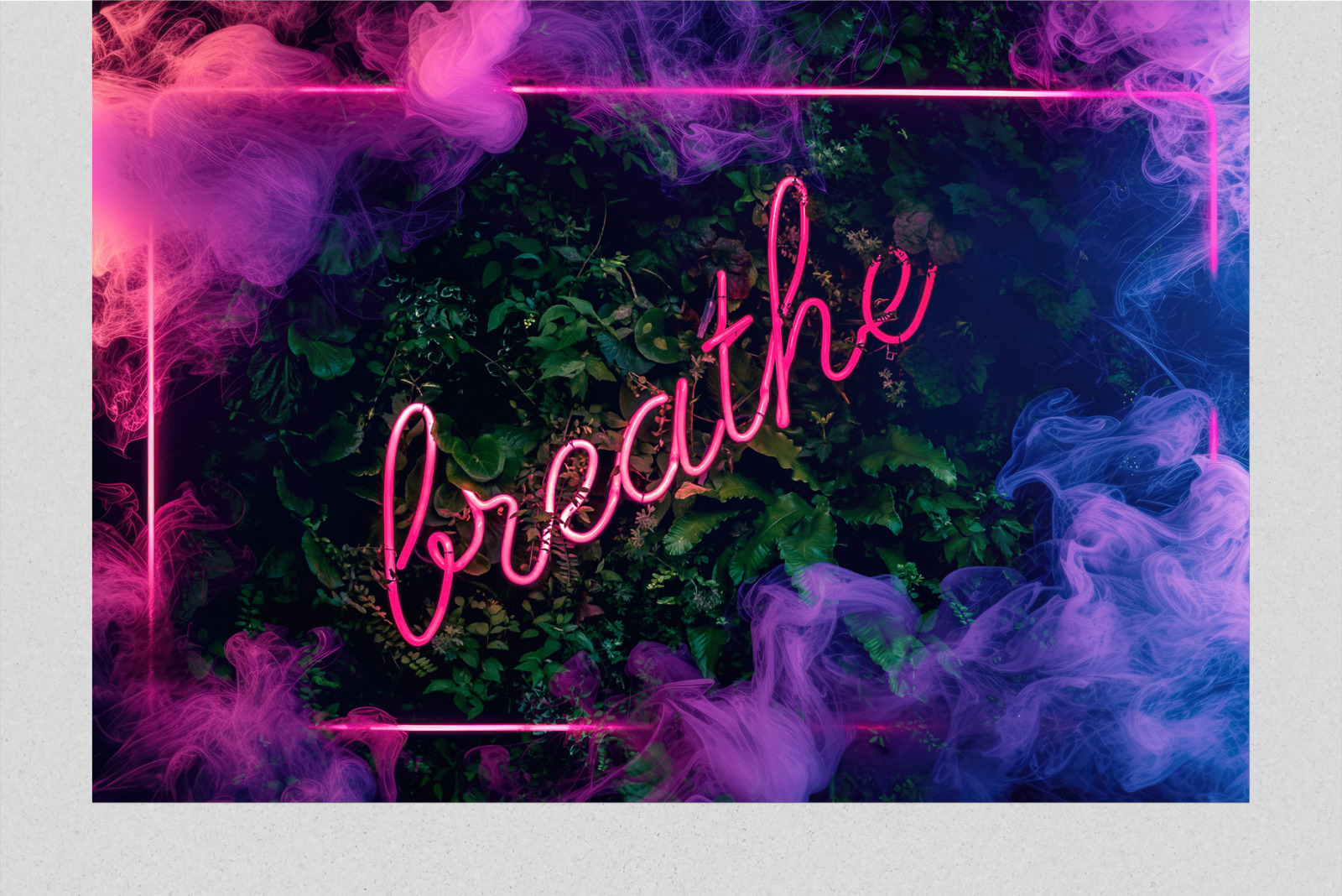 25 Neon Smoke Frames Effect Photo Overlays