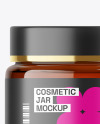 Amber Glass Cosmetic Jar Mockup