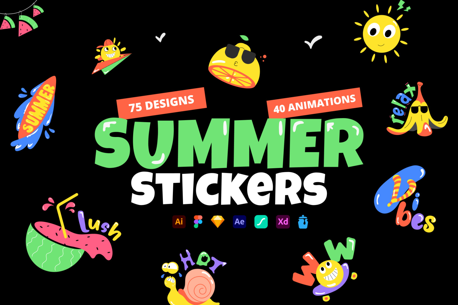 Animated Summer Stickers