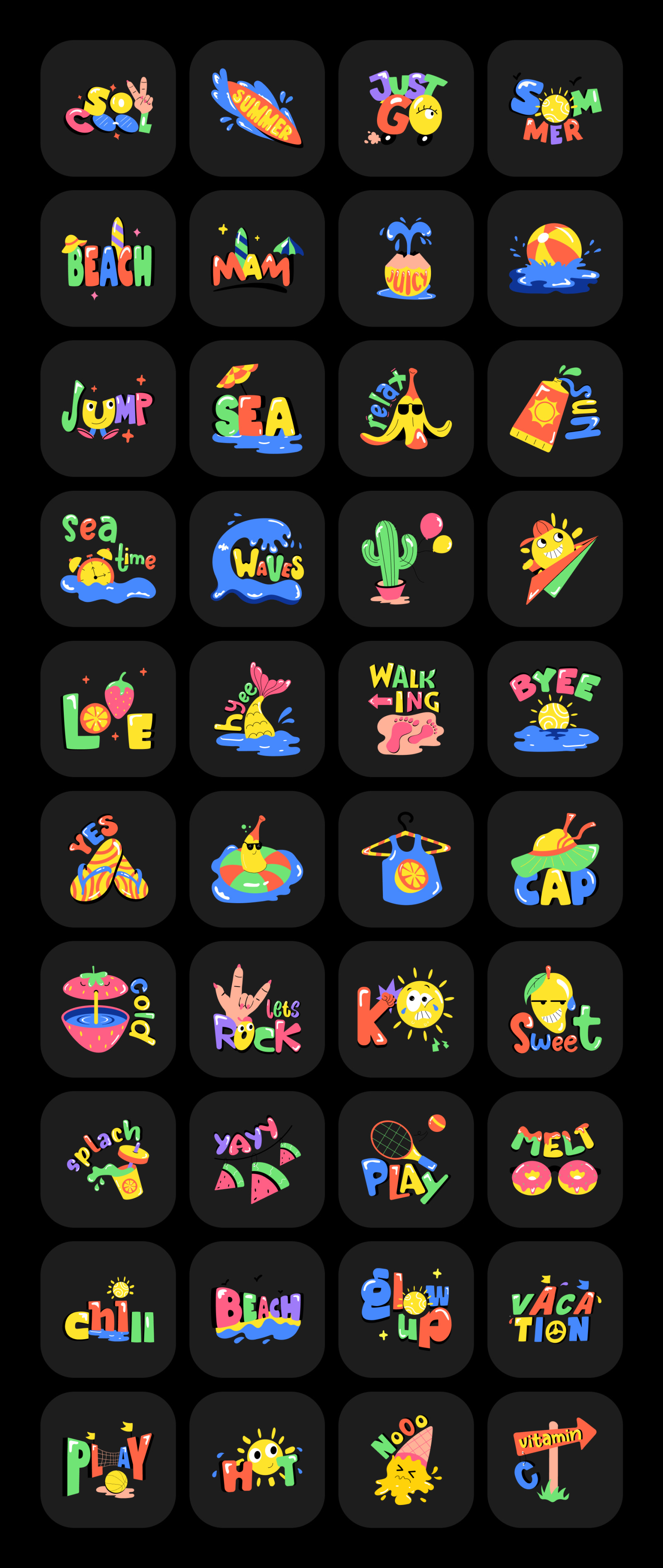 Animated Summer Stickers