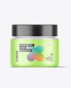 Frosted Glass Cosmetic Jar Mockup