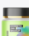 Frosted Glass Cosmetic Jar Mockup