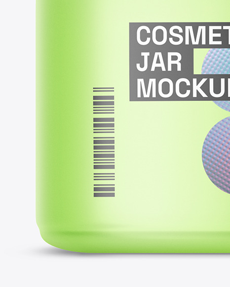 Frosted Glass Cosmetic Jar Mockup