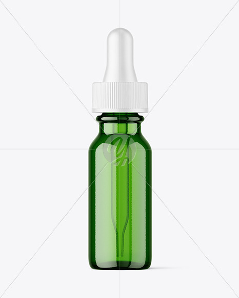Green Dropper Bottle Mockup