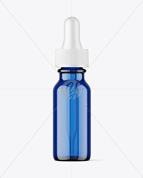 Blue Dropper Bottle Mockup