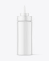 Glossy Plastic Sauce Bottle Mockup