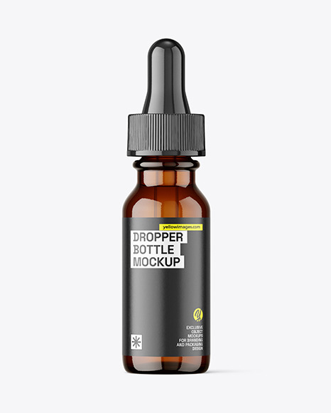 Amber Dropper Bottle Mockup Amber Dropper Bottle Mockup