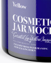 Opened Blue Cosmetic Jar Mockup (High-Angle Shot)