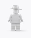 Mini Figure Wearing Hat Mockup