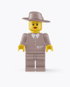 Mini Figure Wearing Hat Mockup