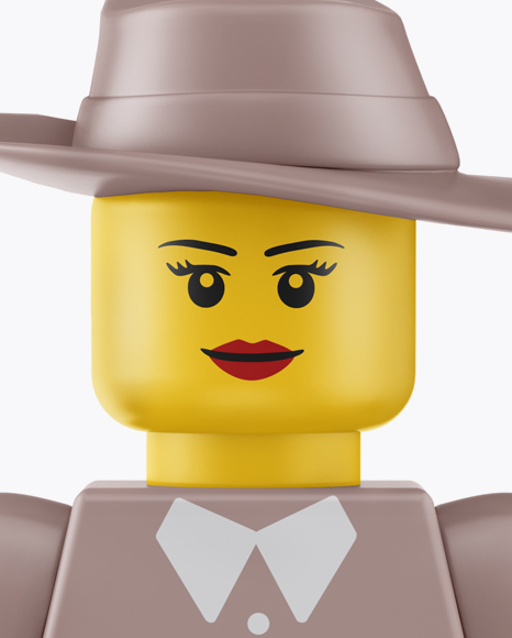 Mini Figure Wearing Hat Mockup