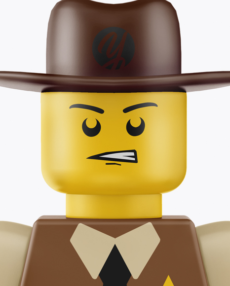 Sheriff Mini Figure Mockup