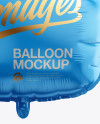 Matte Square Foil Balloon Mockup