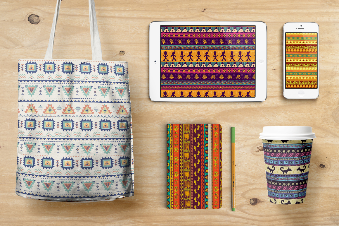 Tribal seamless patterns