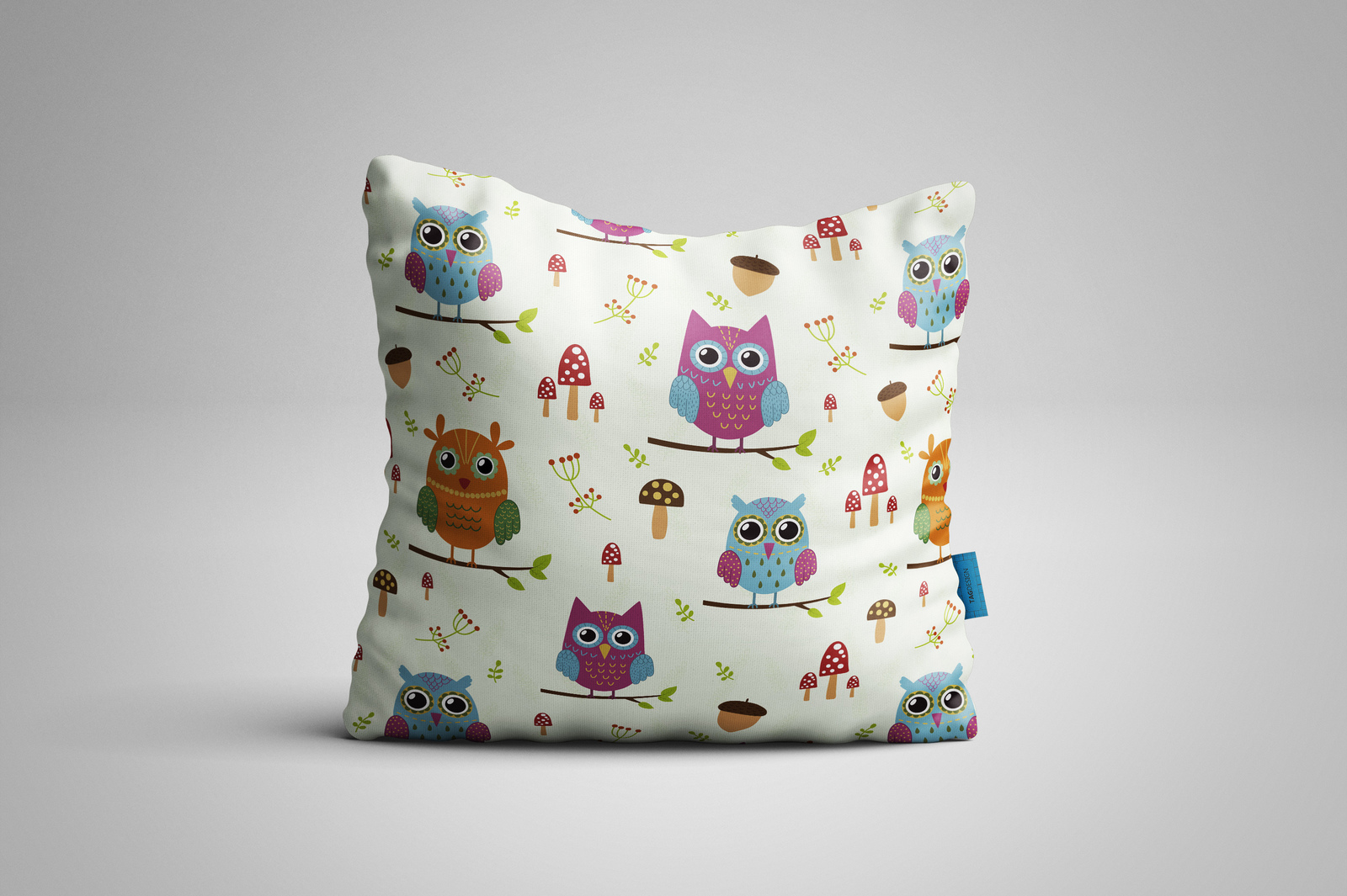 Funny Owls: 4 seamless patterns