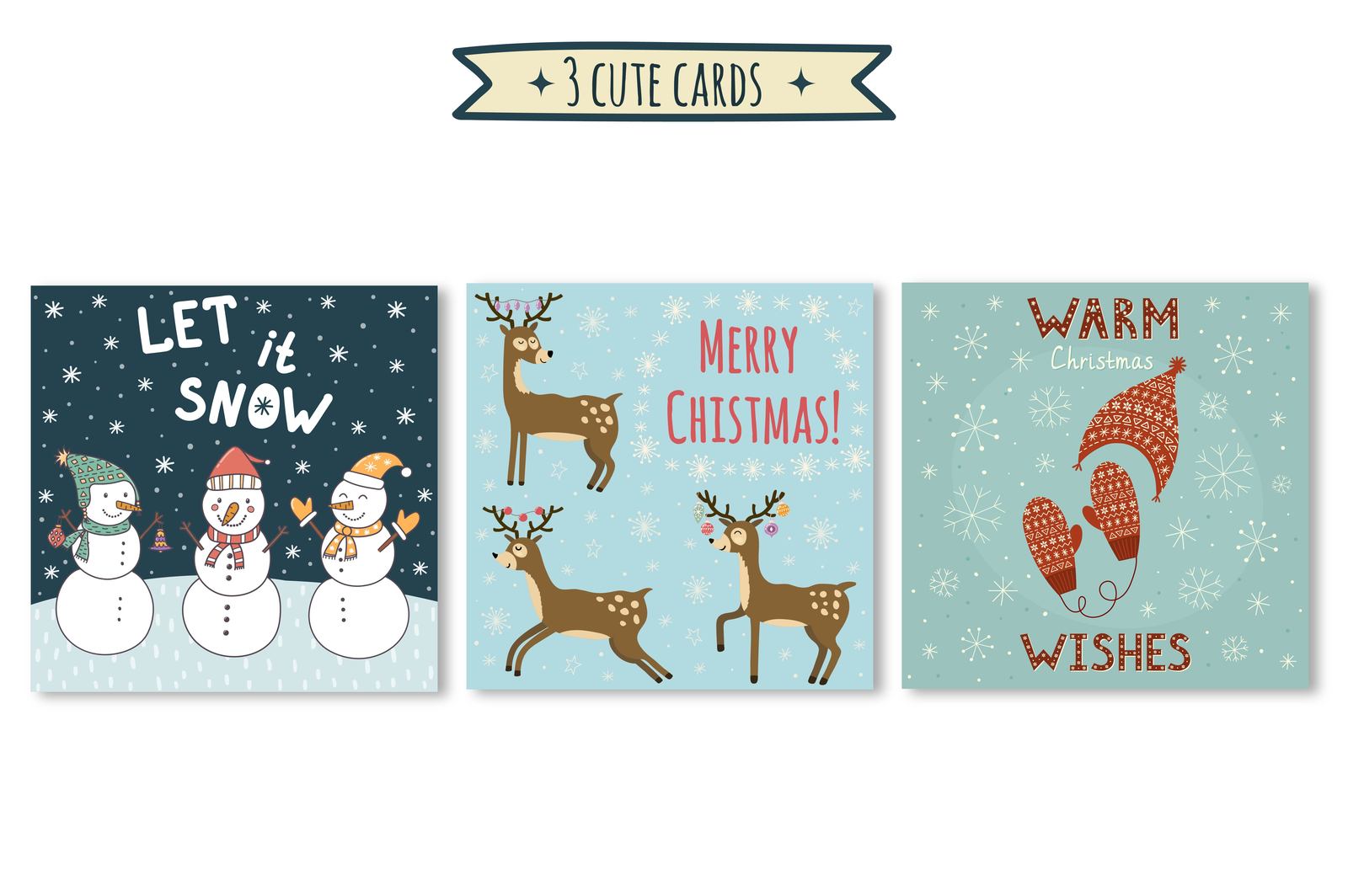 Let It Snow: seamless patterns &amp; cards