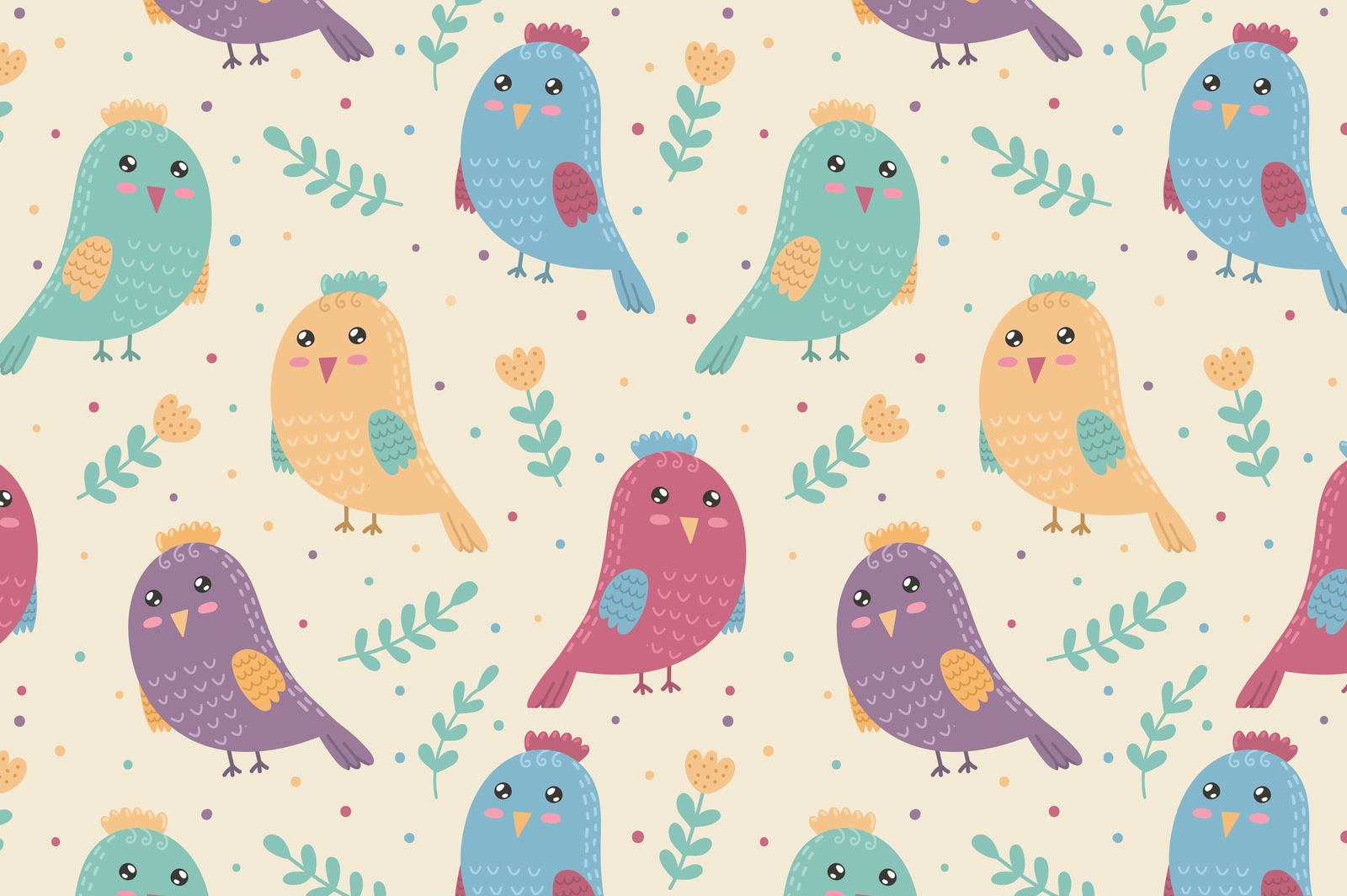 Cute Birdies: patterns &amp; clipart