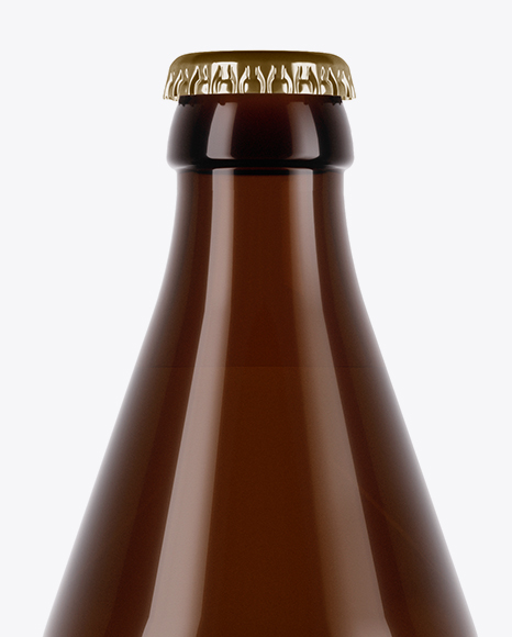 Amber Beer Bottle Mockup