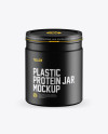 Matte Protein Jar Mockup (High-Angle Shot)