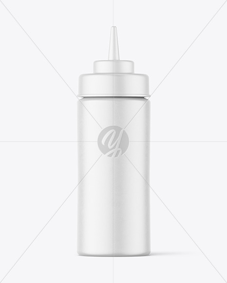 Matte Plastic Sauce Bottle Mockup