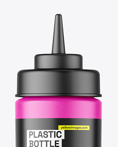 Matte Plastic Sauce Bottle Mockup