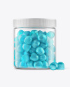 Plastic Jar with Gummies Mockup