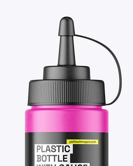 Matte Plastic Sauce Bottle Mockup