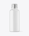 Clear Cosmetic Bottle with Liquid Soap Mockup