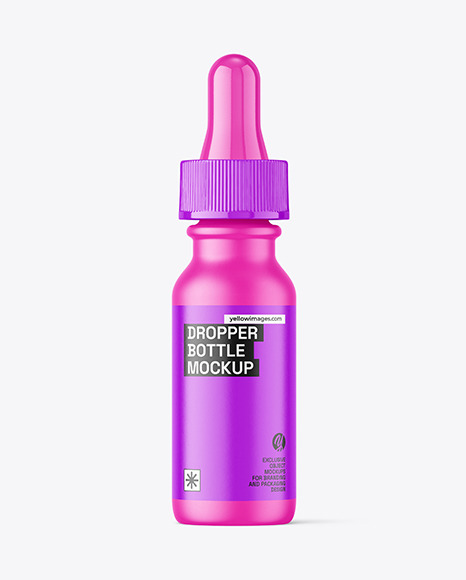 Matte Dropper Bottle Mockup