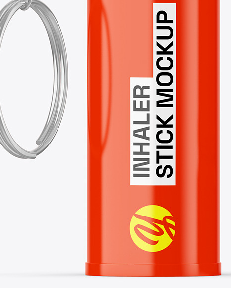 Opened Glossy Inhaler Stick Mockup