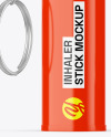Opened Glossy Inhaler Stick Mockup