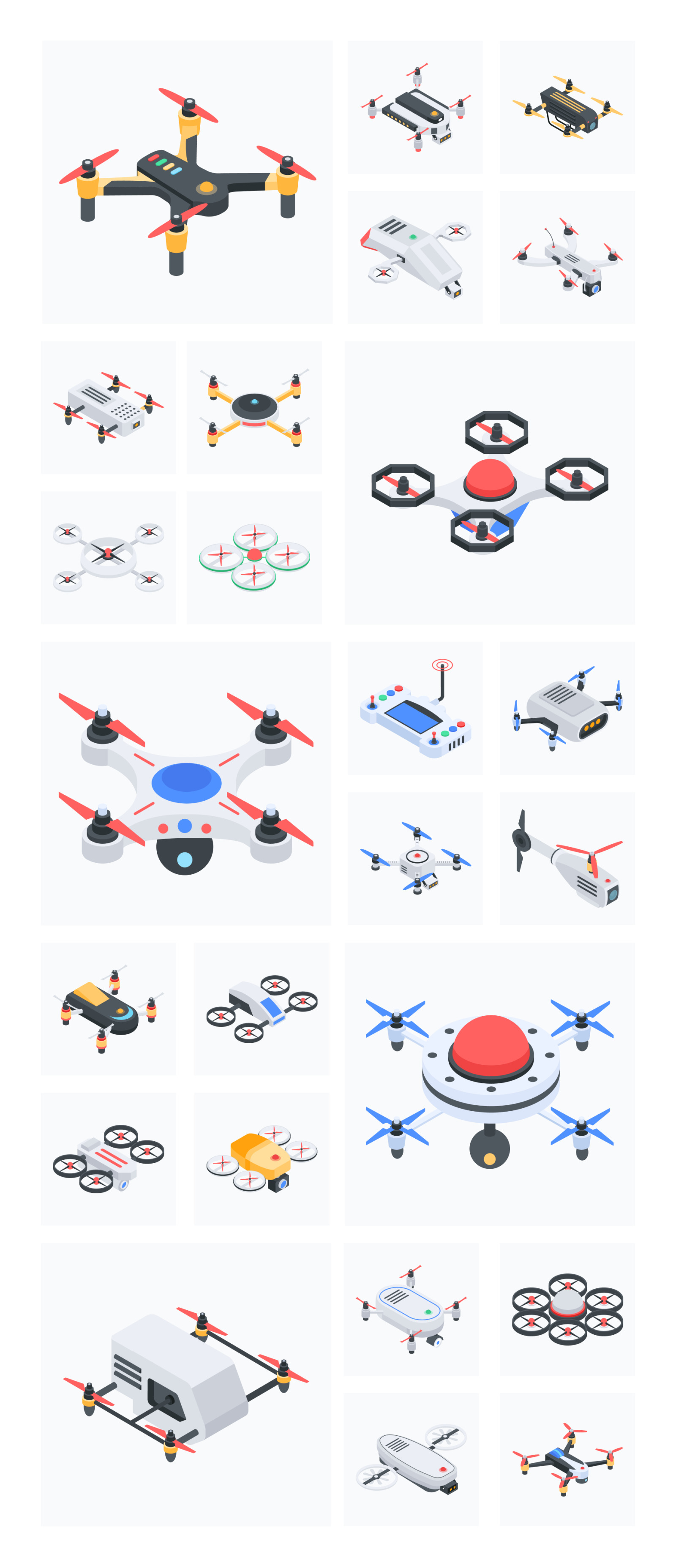 Animated Drone Icon Set