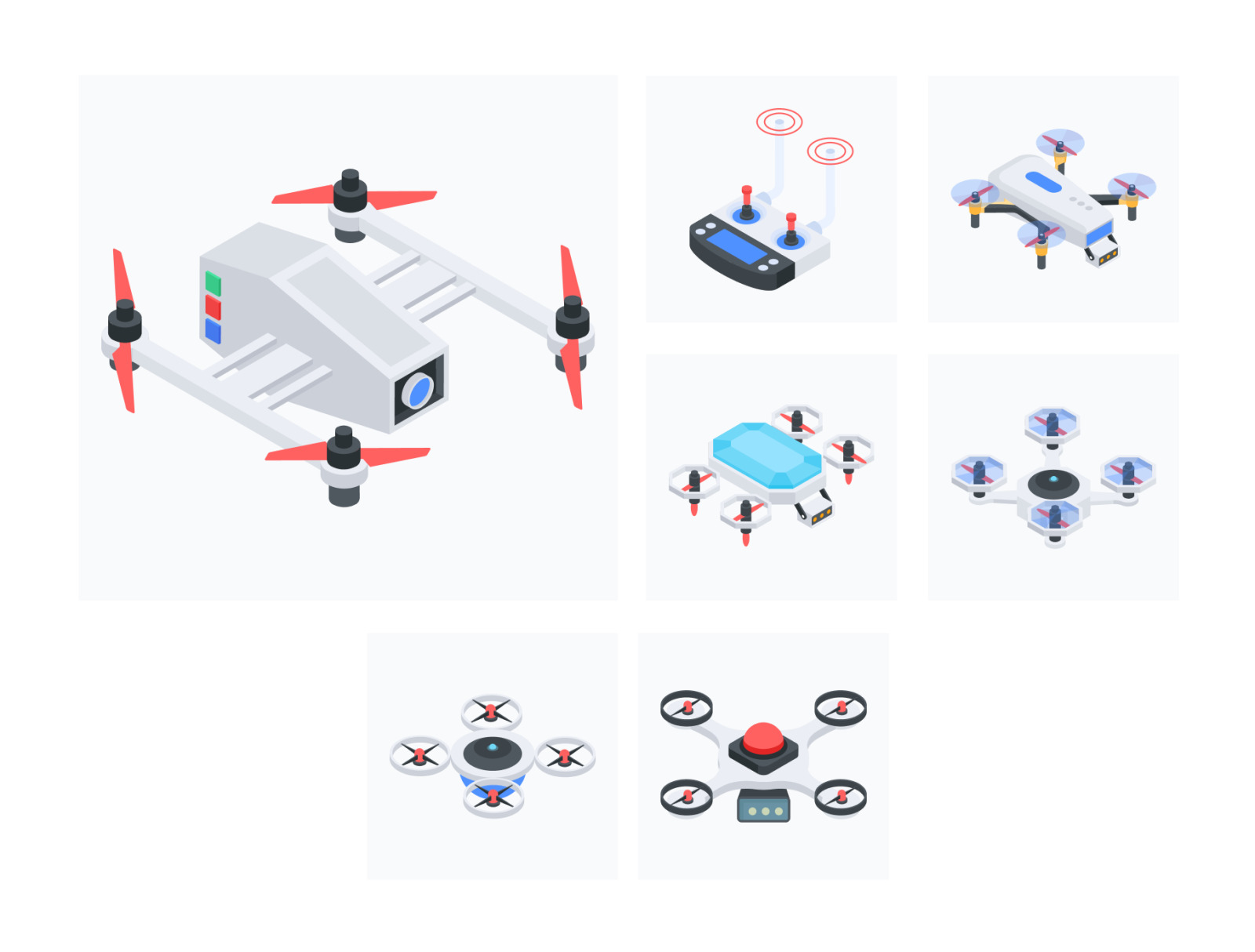 Animated Drone Icon Set