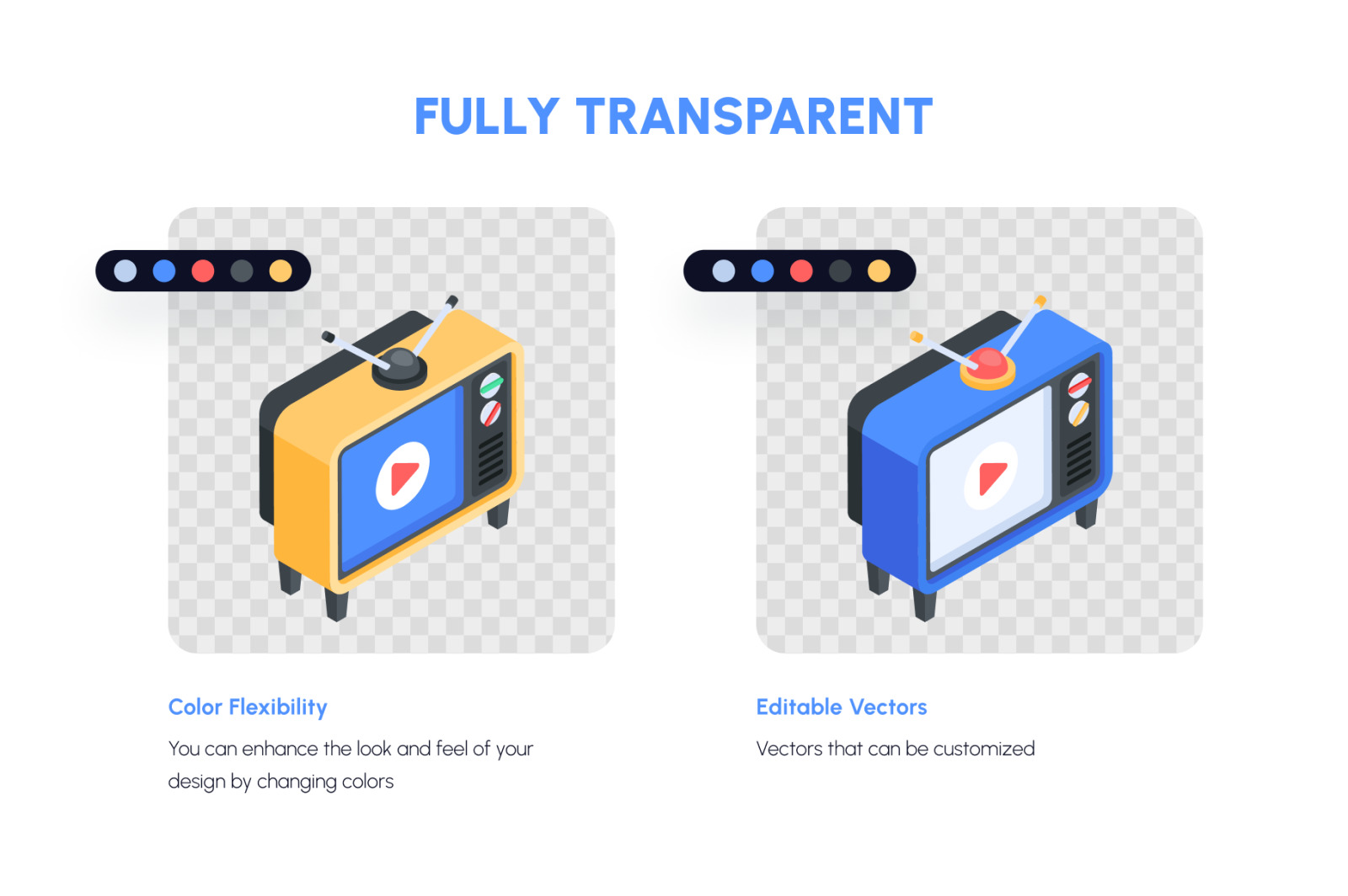 Video Equipment Isometric Icons