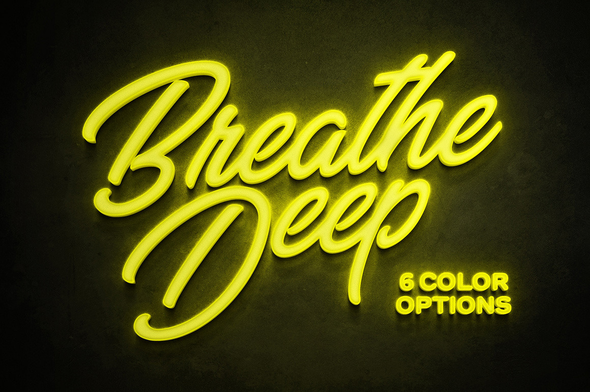 Neon Sign Wall Mockups Neon Sign Wall Mockups