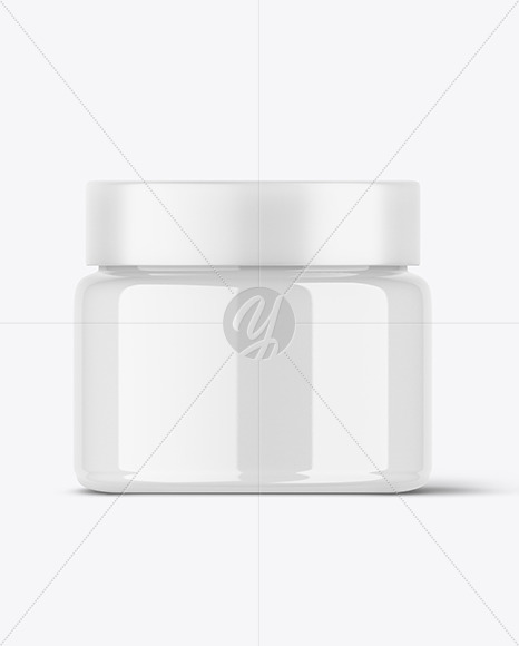 Glossy Cosmetic Jar Mockup