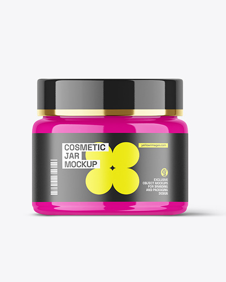 Glossy Cosmetic Jar Mockup