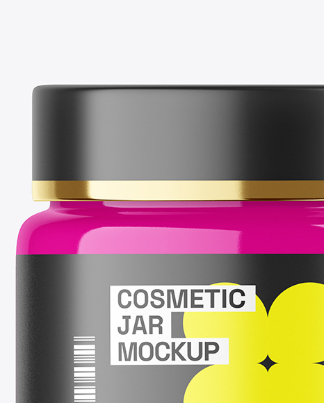 Glossy Cosmetic Jar Mockup