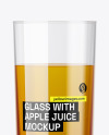 Glass With Apple Juice Mockup