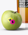 Glass With Apple Juice Mockup