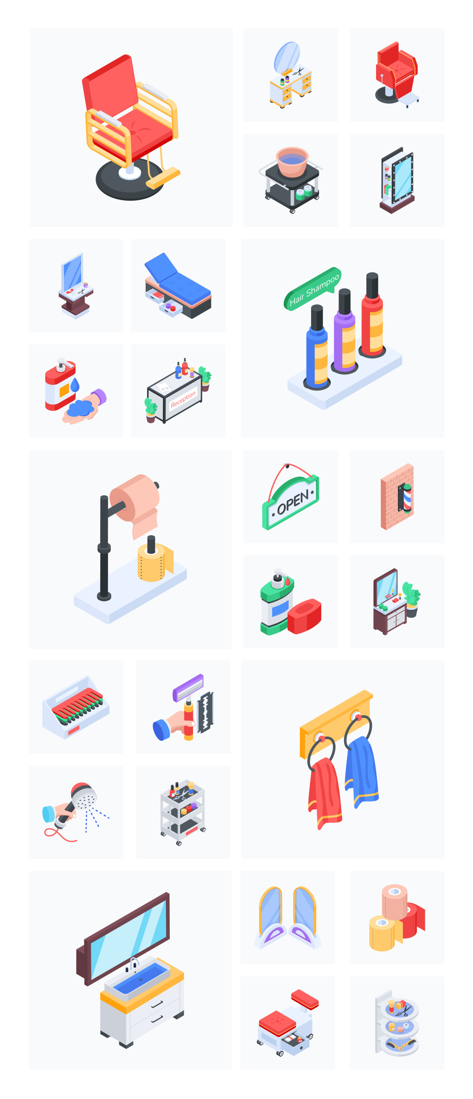 Animated Barber Icon Set