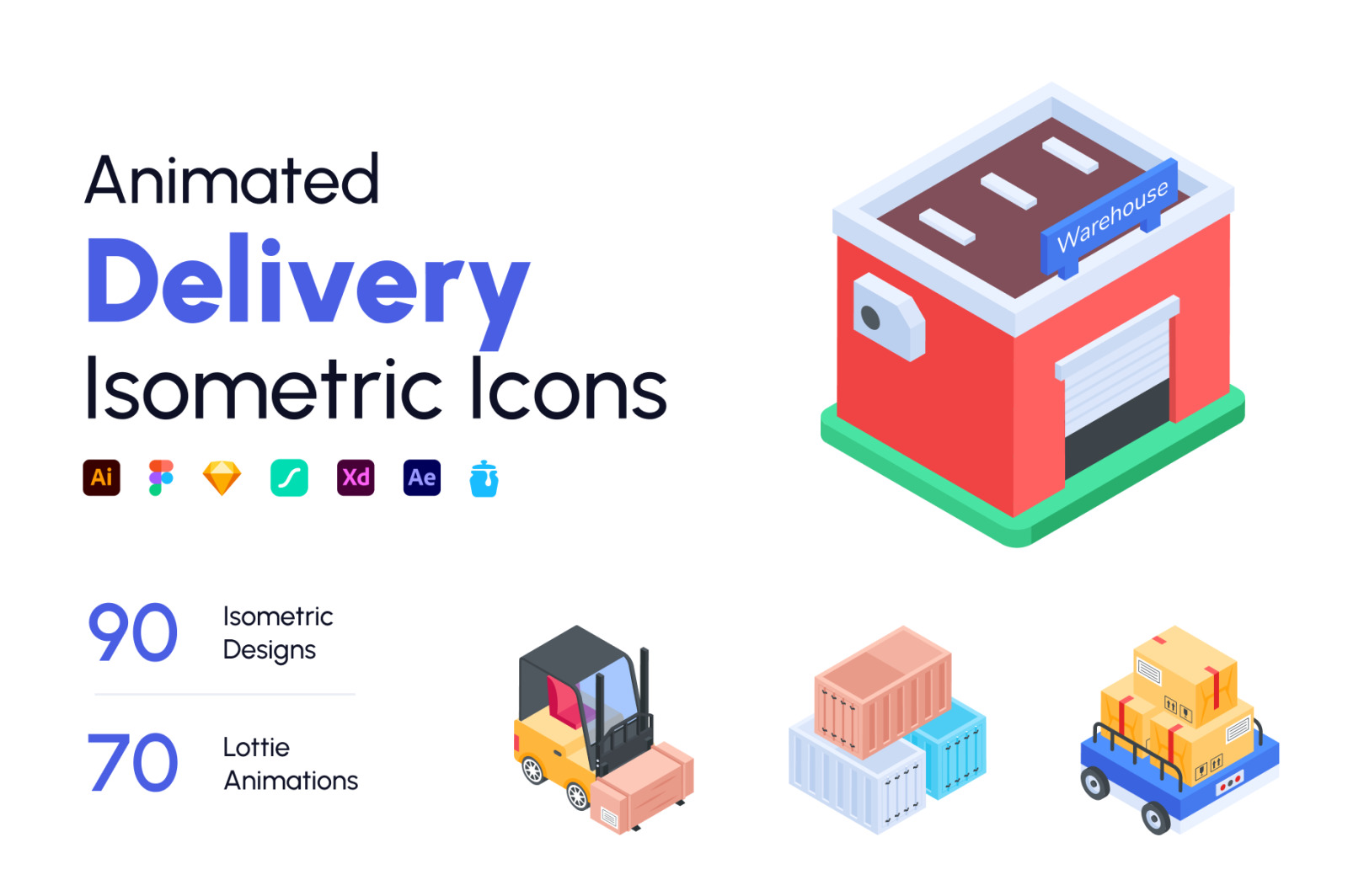 Animated Delivery Icon Set