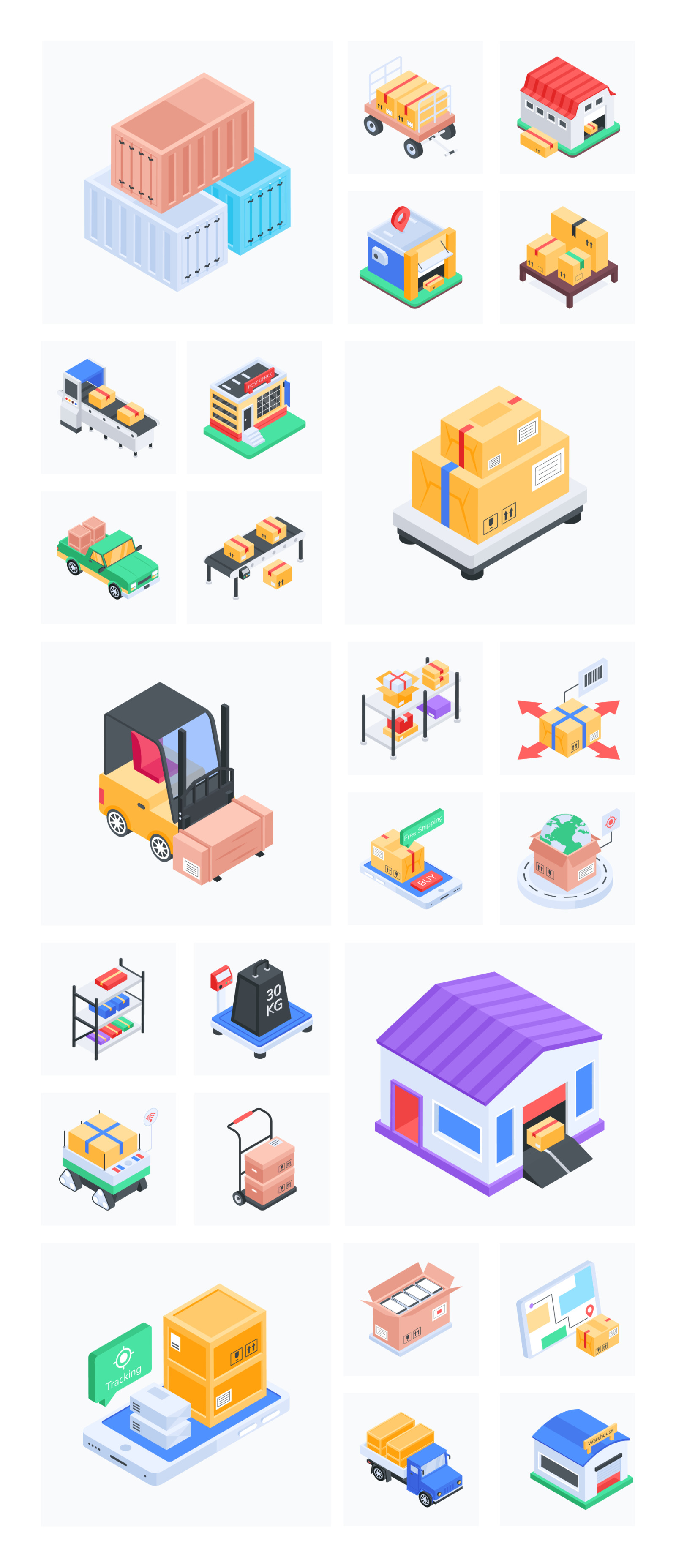 Animated Delivery Icon Set