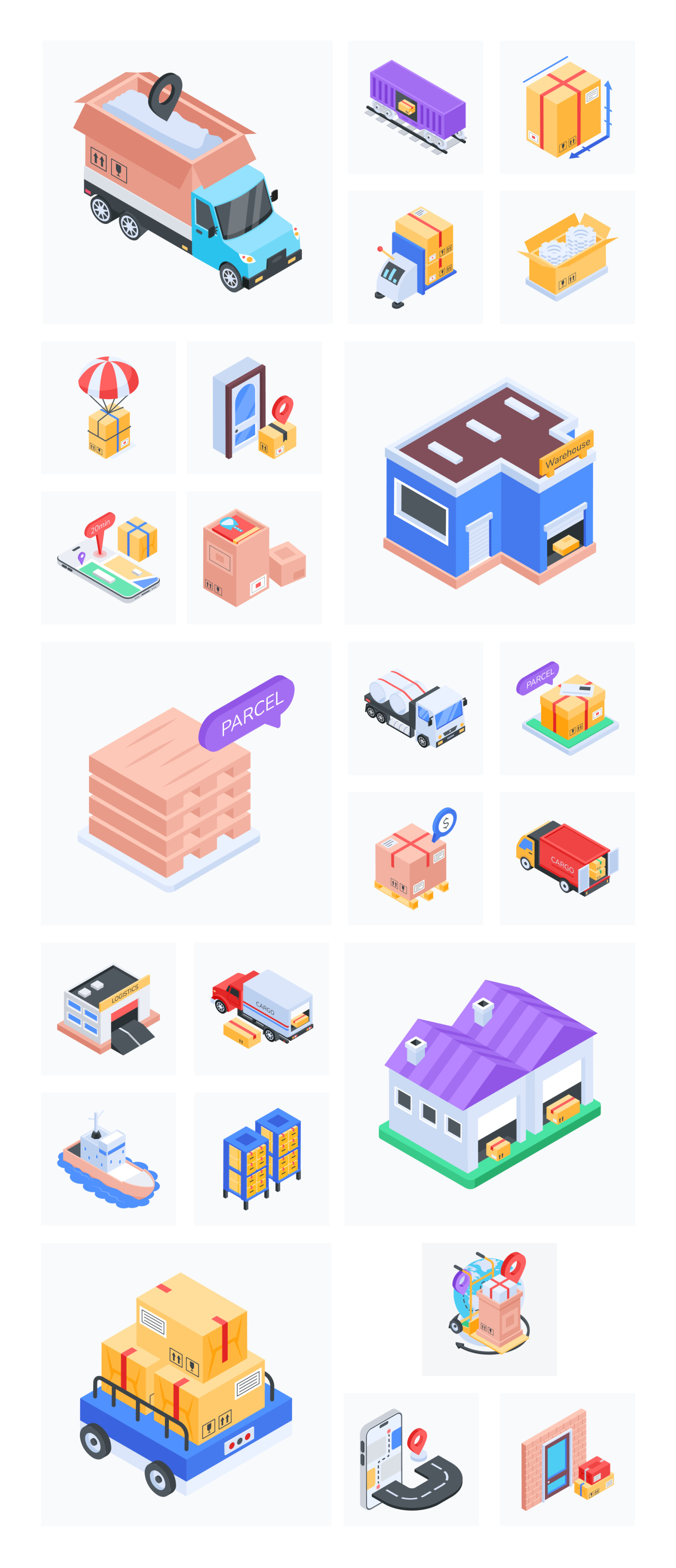 Animated Delivery Icon Set