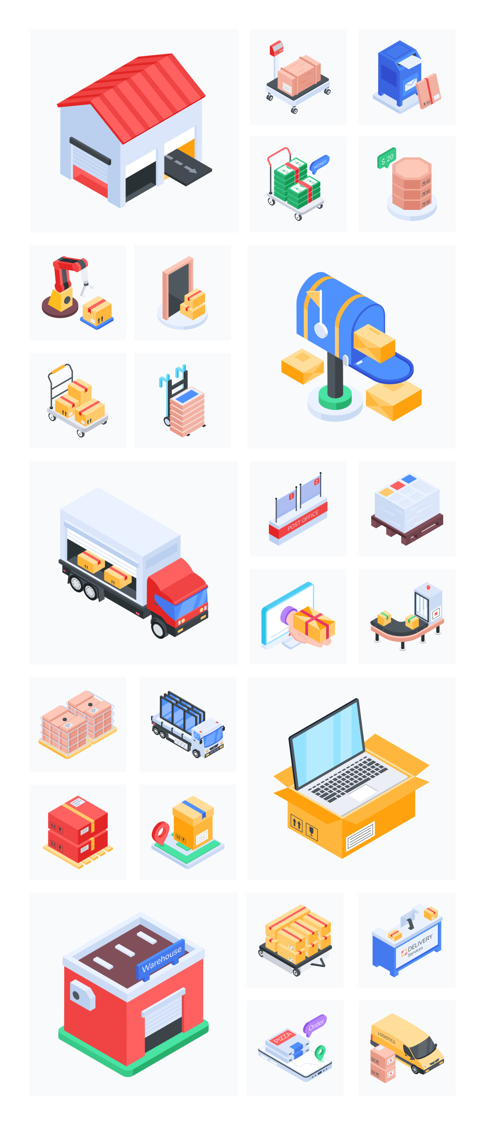 Animated Delivery Icon Set